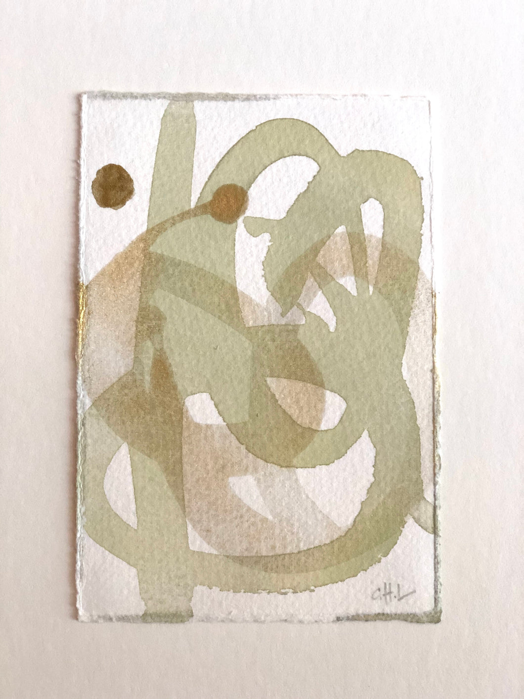 Misty green & antique gold